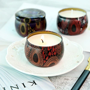 Luxury Wholesale Empty   tinplate Candle jar Custom Logo High Quality wedding decoration candle Jar