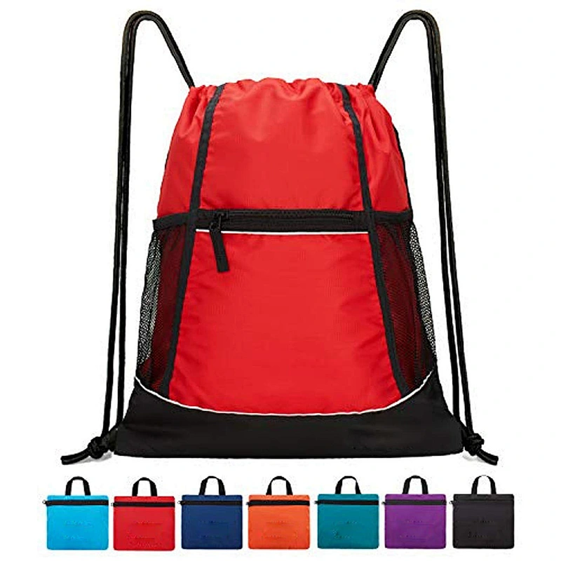 Waterproof oxford drawstring bag portable foldable backpack customized multi-pocket high-capacity drawstring bag