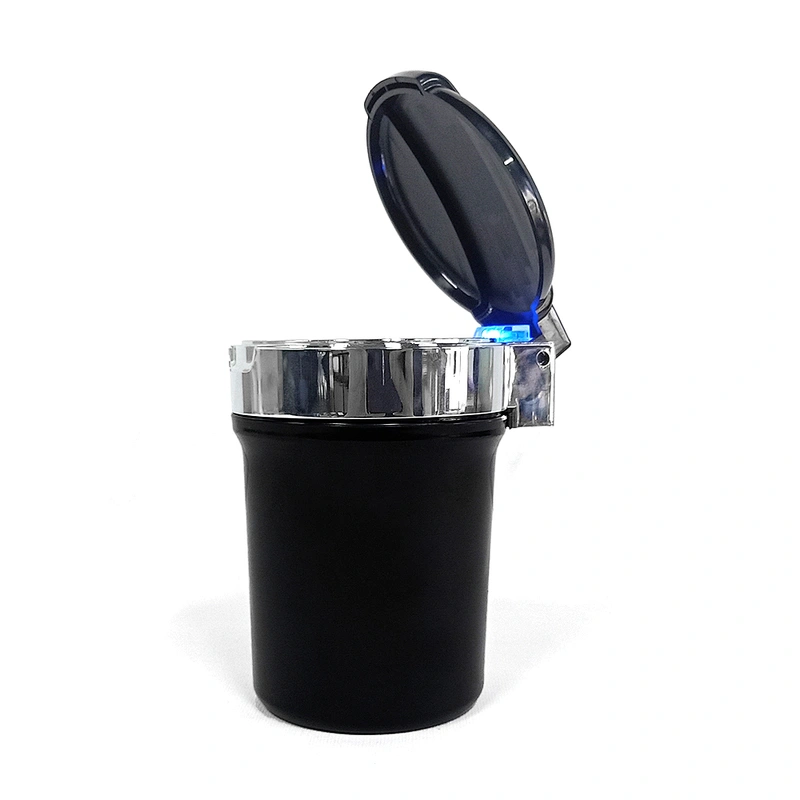 Custom Promotional activities gift Car high-grade ashtray with LED light ashtray metal stainless steel ashtray