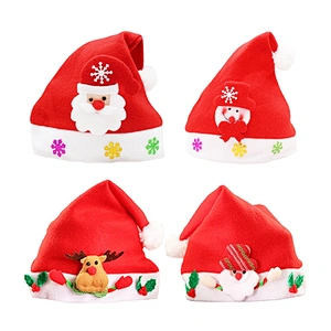 Christmas decorations Holiday gifts Decals cartoon decorations Santa Snowman Christmas Hat with light