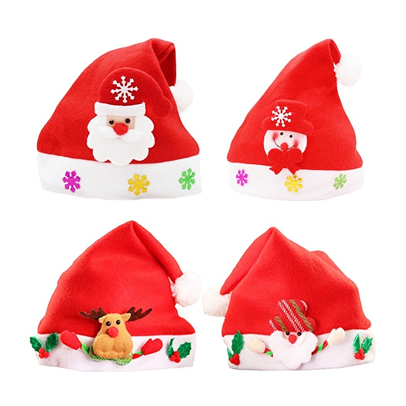 Christmas decorations Holiday gifts Decals cartoon decorations Santa Snowman Christmas Hat with light