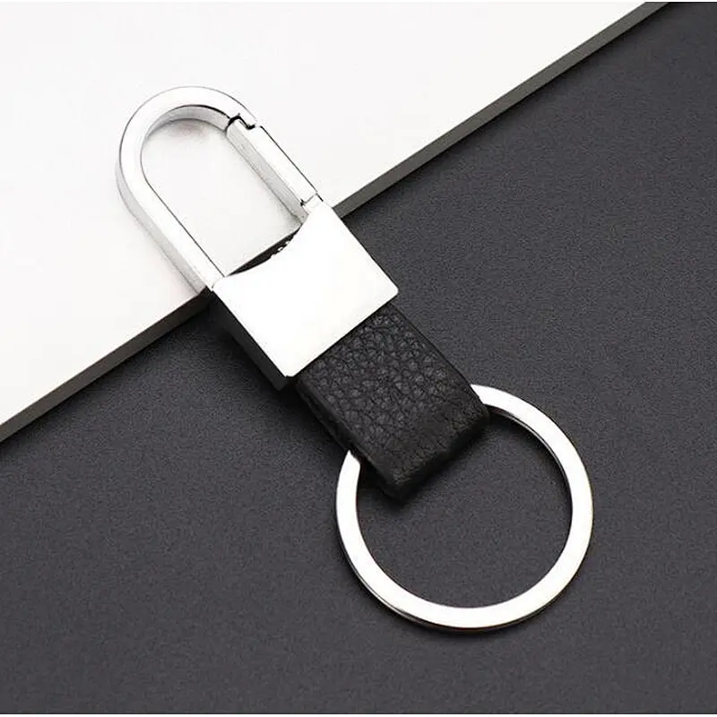 Wholesale High Quality custom gift logo Creative car pendant men metal leather key chain