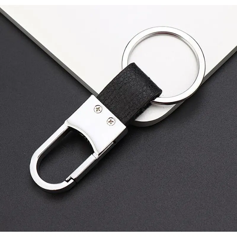 Wholesale High Quality custom gift logo Creative car pendant men metal leather key chain