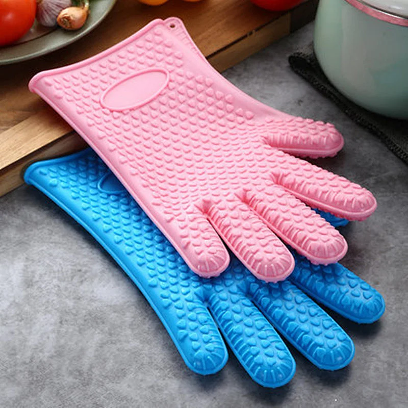 100% Food Grade Heat Resistant BBQ Grill Cooking microwave kitchen Silicone oven Glove