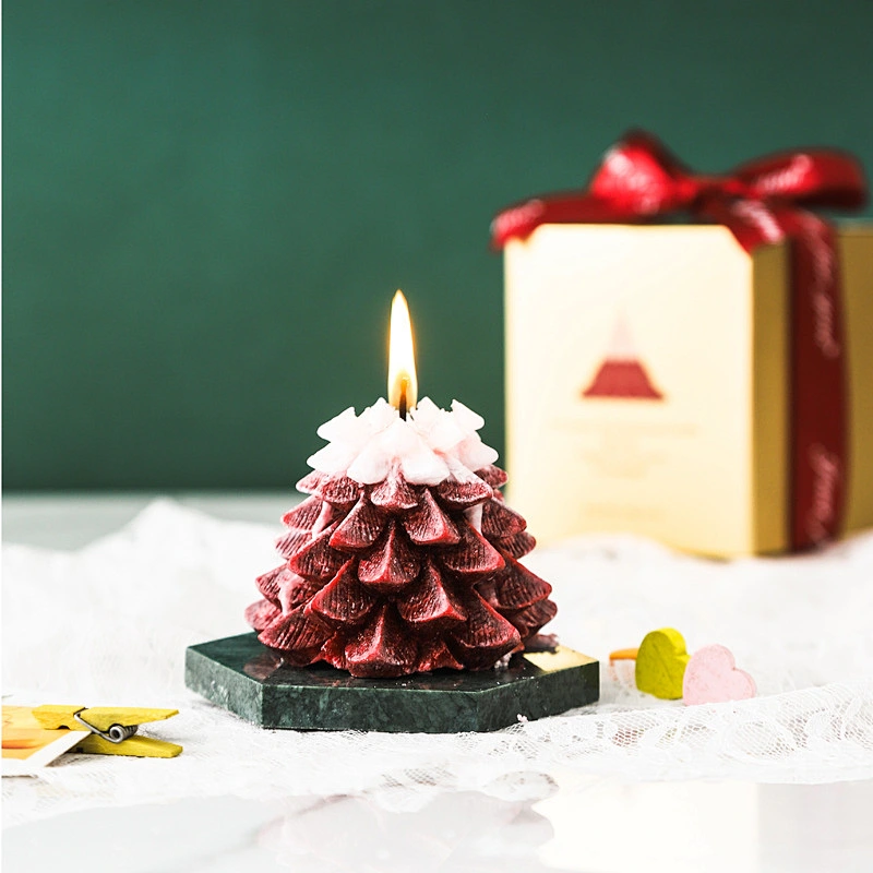 Wholesale fashionable custom luxury handmade aroma candles Christmas tree home decoration