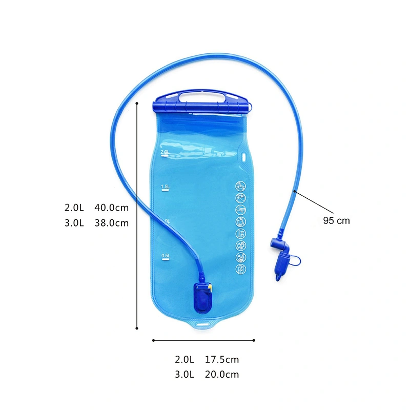 New 1L 1.5L 2L 3L Foldable Water Bottle Bag for Sport Running Hydration Backpack TPU Mouth Water Pack Bladder Bag