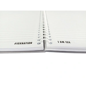 Hot sale 2021  transparent pvc cover A5 spiral Notebook  Custom  brand promotion business loose leaf notebook