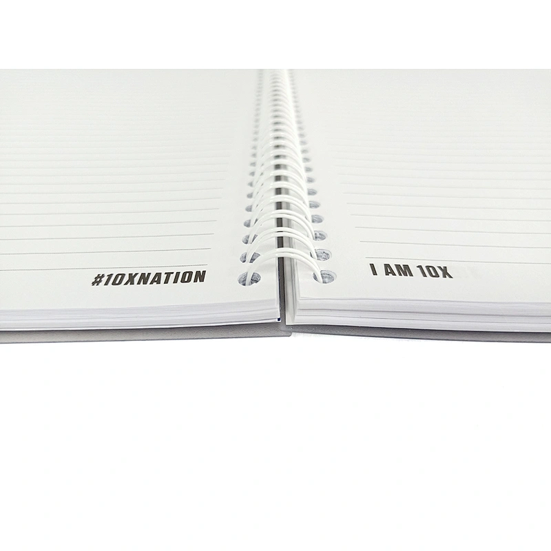 Hot sale 2021  transparent pvc cover A5 spiral Notebook  Custom  brand promotion business loose leaf notebook