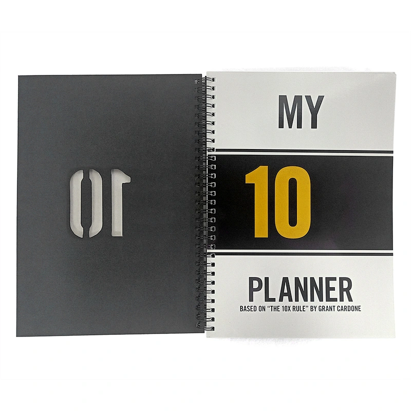 Custom OEM brand  Hot sale Paper Cardboard Hard Cover Top-Spiral  notepad Notebook promotion gift notebook