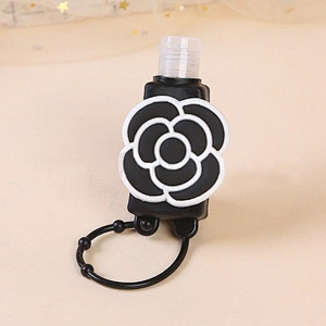 Best-selling hand sanitizer holder silicone case custom cartoon - shaped portable silicone keychain
