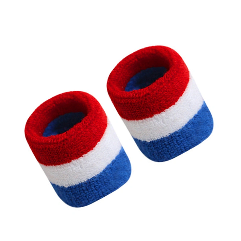 New products custom Color sports sweat-absorbent cotton towel Knitting Wrist Protector elastic sweatband wristband