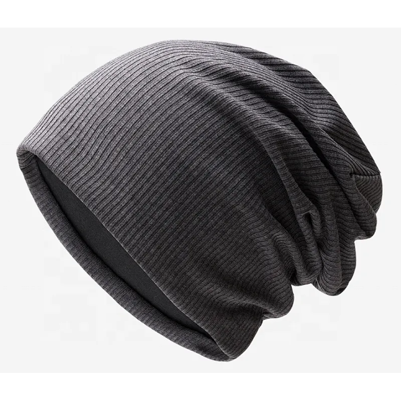 Custom brand/embroidery logo knitting beanie hat promotional gift double layer winter beanie hat