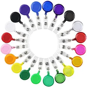 High quality Custom Packing ABS Plastic Casing Badge Reels Carabiner Reel Clip On ID holders Keychain