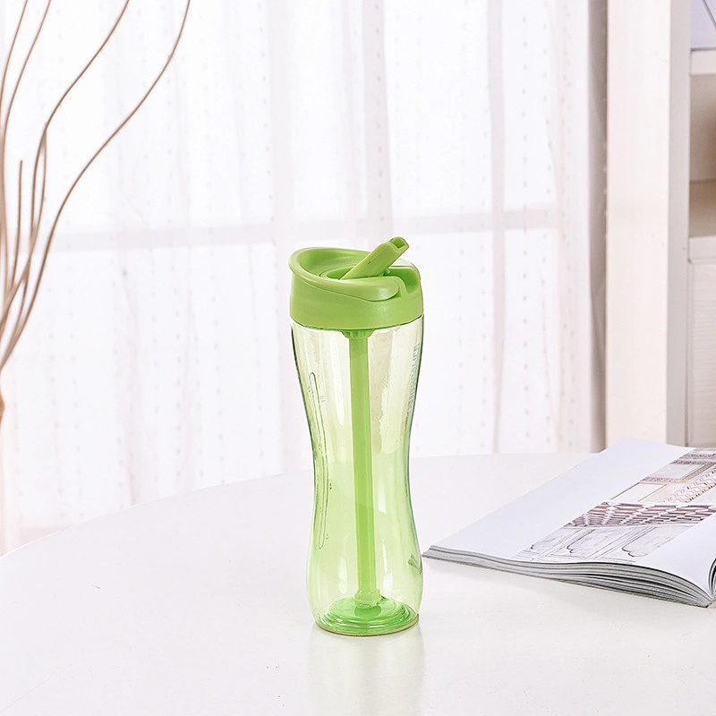 ABS plastic water bottles high quality BP free water bottles customized OEM logo outdoor sports bottles with straw