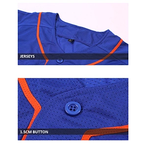 Super quality  Baseball poliester shirt custom  mens fashion  blank baseball jersey 100% polyester baseball jersey