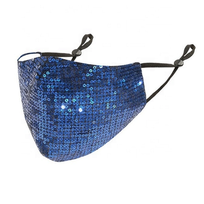 Promotional items Fashion sequin fabric Ma sk Washable extra soft breathable ma sk adjustable ear loop