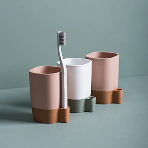 Home  mouthwash cup with  toothbrush holder toothbrush holder antislip water filter hole anti fall toothbrush cup