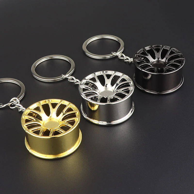 Promotional Gift Souvenir Mini Car Wheel Tire Metal Key Chain Custom Design Innovative Zinc Alloy Key Chains