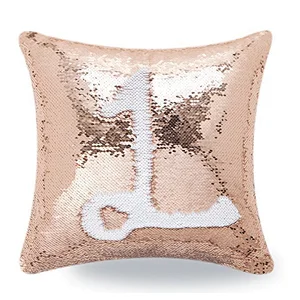Two-color car hold figure mermaid sequins DIY color change can factory sofa custom cushion turn sequins pillow