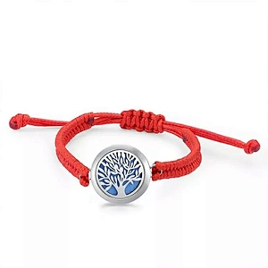 Tree Of Life pattern leather aromatherapy diffuser essential oil diffuser bracelet  stainless steel bracelet