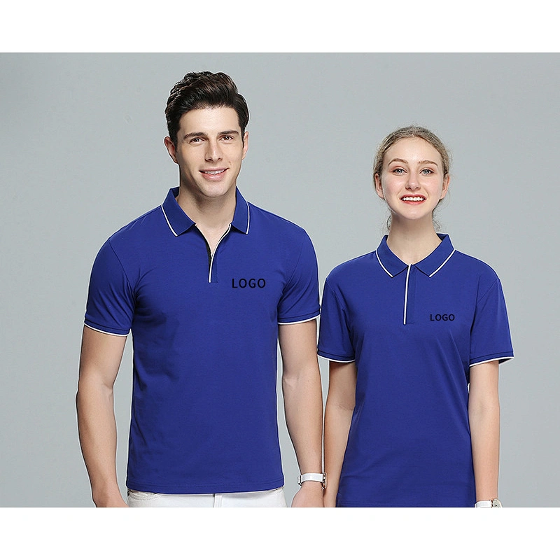 wholesale high quality Custom promotional  Zipper Polo Shirts office outdoor  men polo shirt