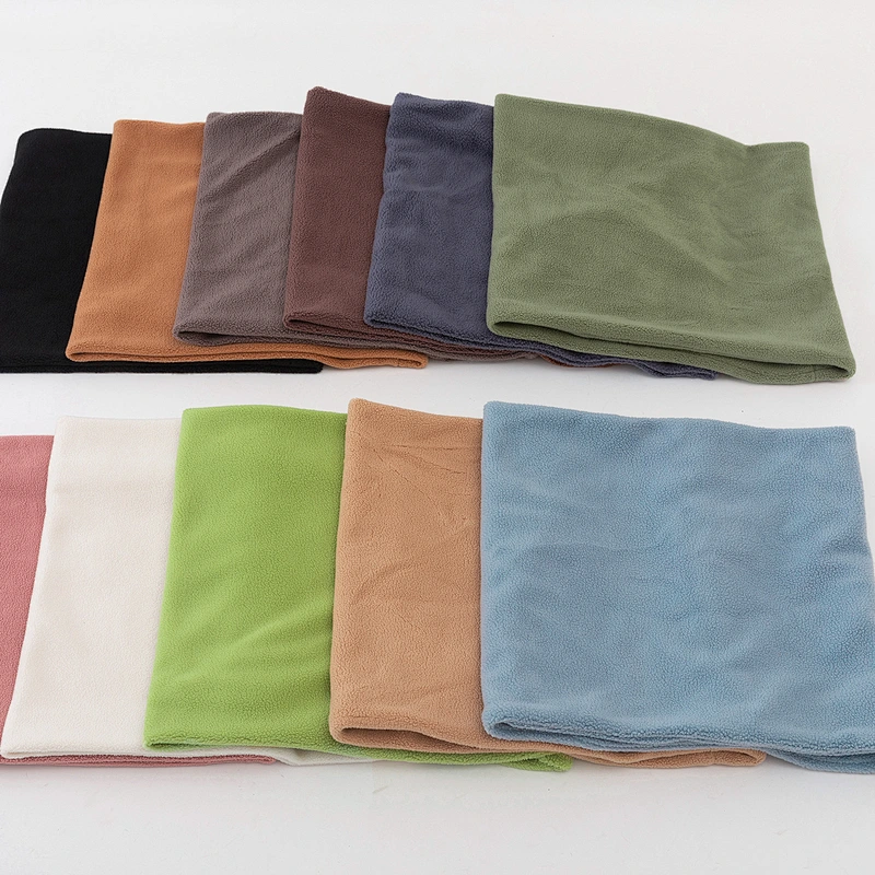 Custom  logo Autumn Winter Multifunction Neckerchief Outdoors Wind Proof Solid Color polar fleece Scarf
