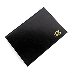 custom gift New design Hard cover PU leather black wholesale paper notebook advertising campaign promotion notebook