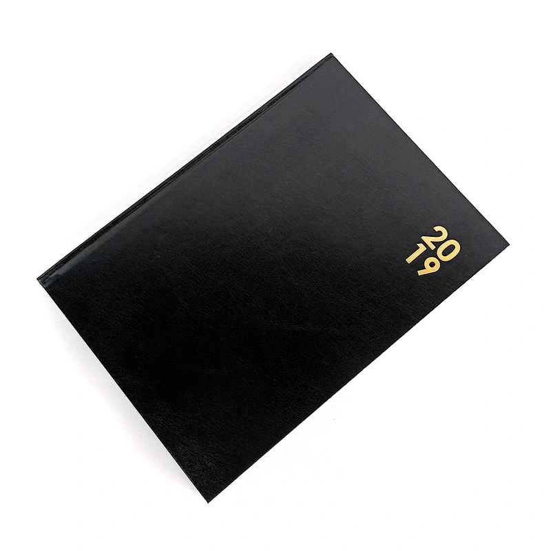 custom gift New design Hard cover PU leather black wholesale paper notebook advertising campaign promotion notebook