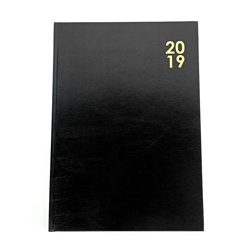 custom gift New design Hard cover PU leather black wholesale paper notebook advertising campaign promotion notebook