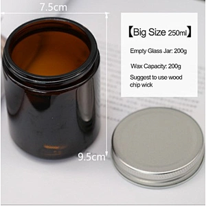 Hot Sale Custom Made 125ml Handmade Scented Candles Glass Jar With Metal Lid DIY Festival Gift Home Decoration Plain Glass Jar