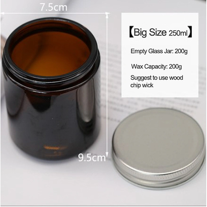Hot Sale Custom Made 125ml Handmade Scented Candles Glass Jar With Metal Lid DIY Festival Gift Home Decoration Plain Glass Jar