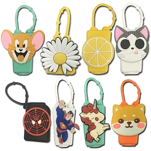 Promotional Gifts Silicone perfume set 30ml cartoon hand sanitizer holder shampoon soap dispenser empty holder