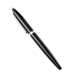 Luxury promotional custom logo ball pen with box metal gift black ball pen metal signature pen
