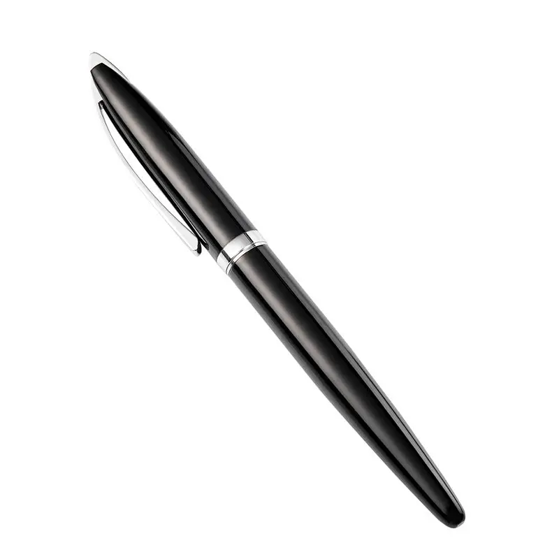 Luxury promotional custom logo ball pen with box metal gift black ball pen metal signature pen