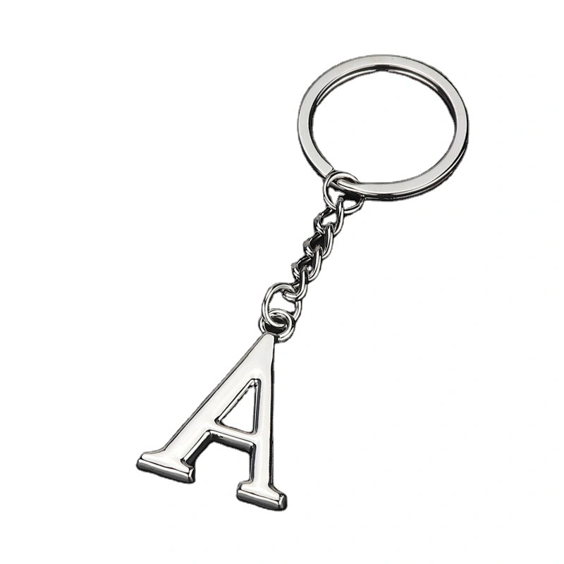 Promotional Gift Mini Metal Letters Key Chain Custom Logo Block Letters Blank Key Chains