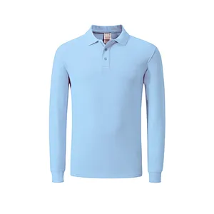 Custom logo High quality OEM  brand polo shirt  100% cotton  advertising promotion long sleeve Polo shirt