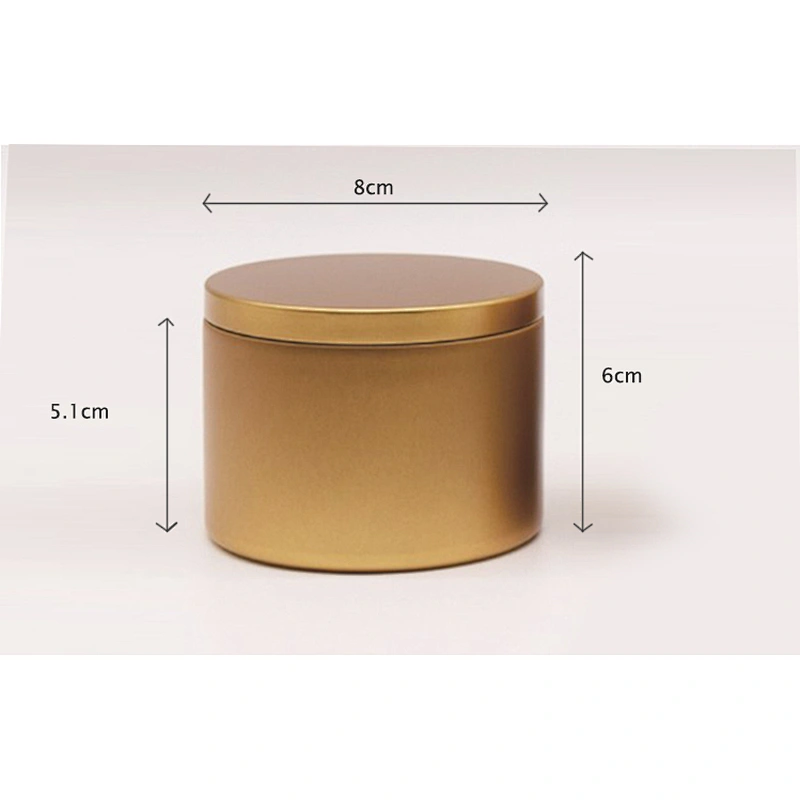 New Arrival Stock Metal DIY aromatherapy scented candles container gold plating Luxury Candle tin with Lid Bulk
