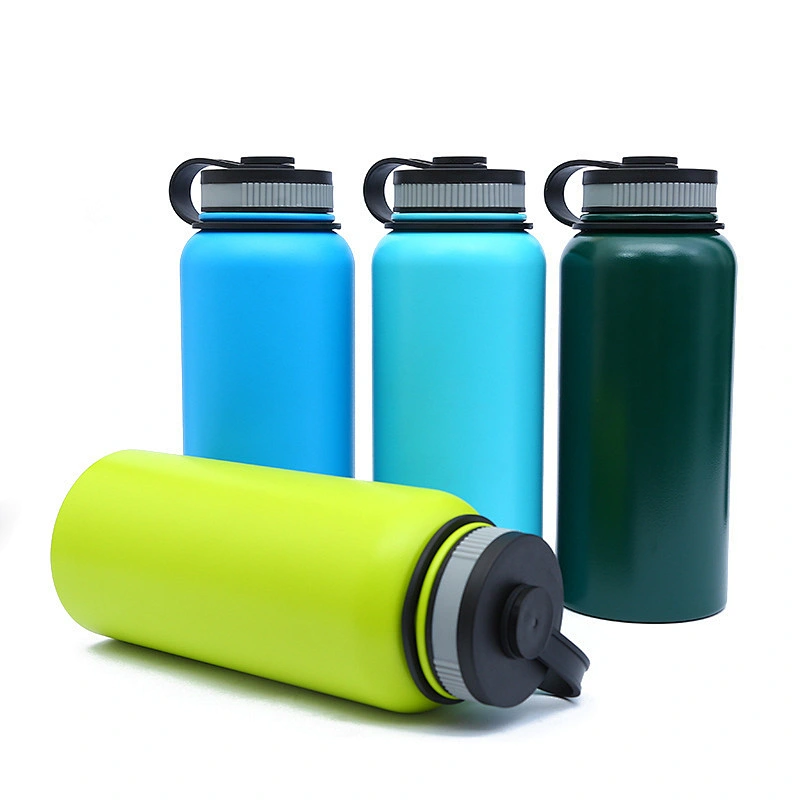 Customized logo  double wall vacuum flask insulated stainless steel sport water bottle outdoor water bottle commercial gift