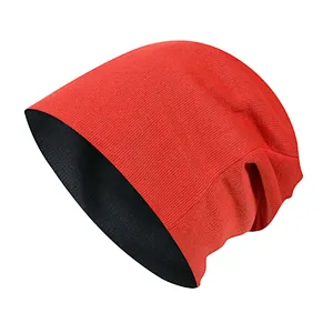 Wholesale Custom knitted Solid Color Woolen Hat  Adults  Polyester Soft Winter Beanie Hat