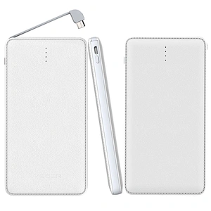 High Capacity portable charger Bring their own line power bank  built in cable mobile power banks