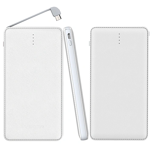 High Capacity portable charger Bring their own line power bank  built in cable mobile power banks