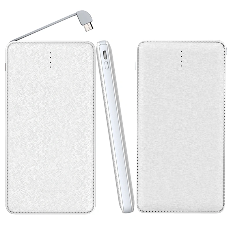 High Capacity portable charger Bring their own line power bank  built in cable mobile power banks