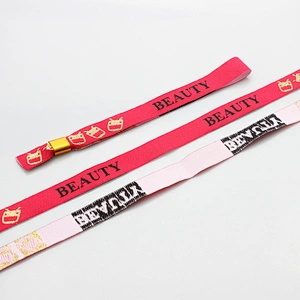 Wholesale fashion high quality custom polyester fabric TV & Movie Character Europe Business Gift wristband
