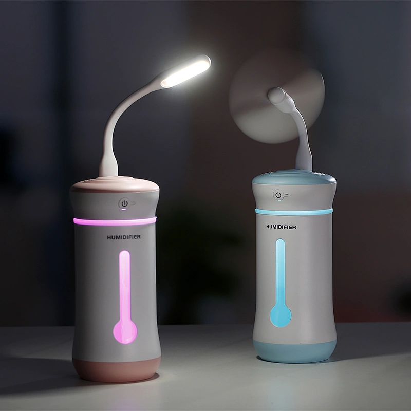 Promotional Gift USB Office Essential Oil Diffuser With Mini Fan LED Lamp Air Humidifier