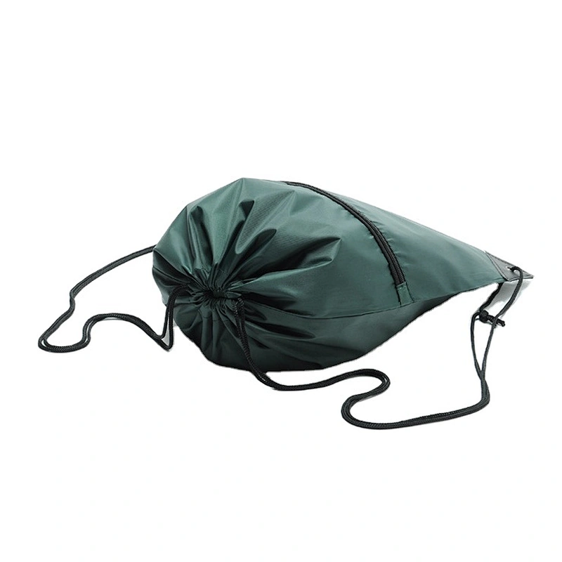 Lock rope polyester waterproof bag custom sports backpack with drawstring laundry bag