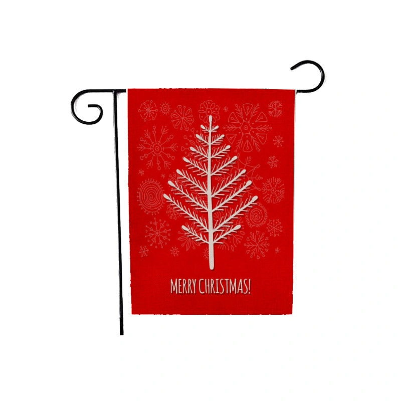 Advertising Custom High quality Double Sided printing seasonal Merry Christmas/Holiday party garden Decorations flag