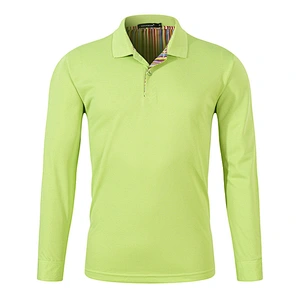 High quality 100% cotton polo shirt activities promotion team top wear customize uniform long sleeve polo shirt