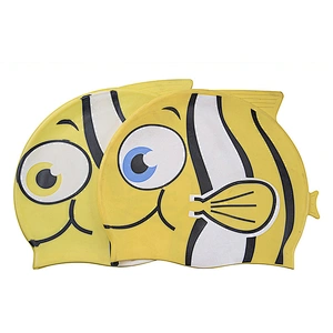 Promotional Gift Hot Sale Carton Silicon Child Diving Waterproof Swimming Cap Fish Shark Pattern Swimming Hat