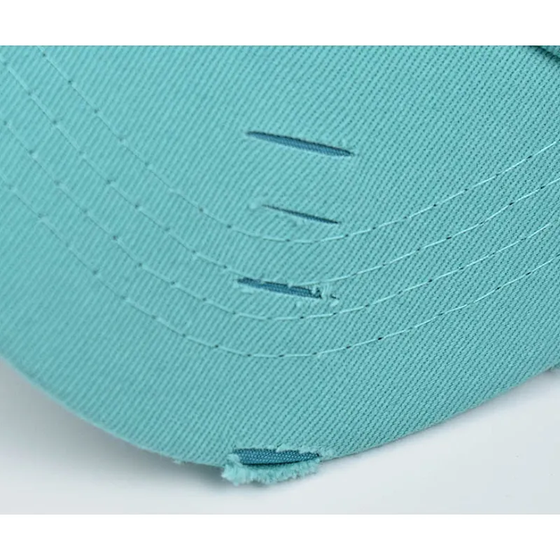 Custom logo 100% cotton 6 panels stone washed structured baseball caps mesh ponytail snapback caps