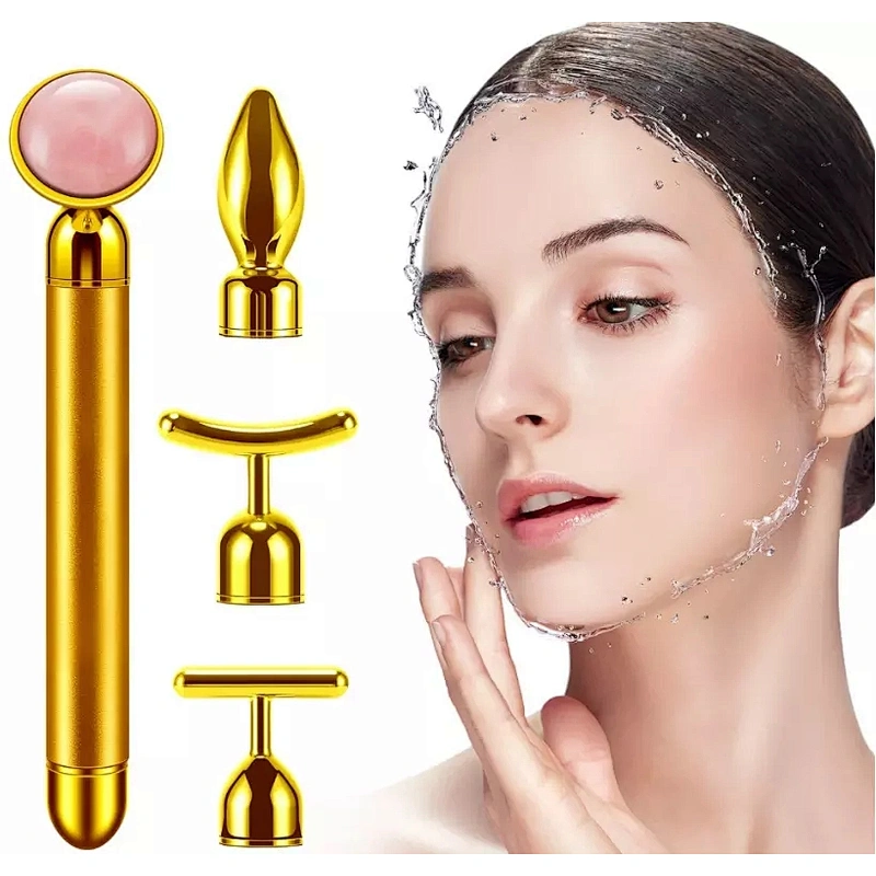 Hot Sales Custom 100% Natural Facial Massage Roller Rose Quartz 4 in 1 Tyra firming Face Jade Roller
